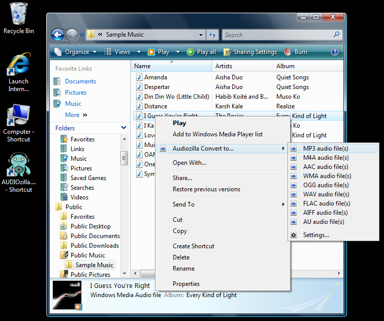 Windows 7 AUDIOzilla 1.2 full