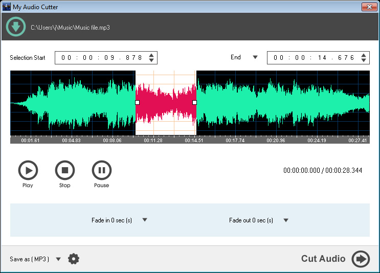 Windows 8 My Audio Cutter full