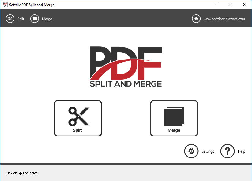 Softdiv PDF Split and Merge screenshot Softdiv PDF Split and Merge screenshot