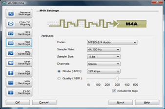 M4A Settings