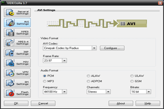 AVI Settings