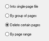 Delete certain pages