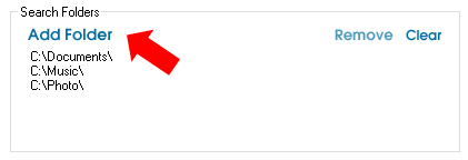 add folders to search for duplicate files