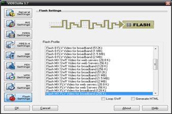 Flash Video Settings