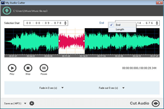 Cut Audio by End Time / Length