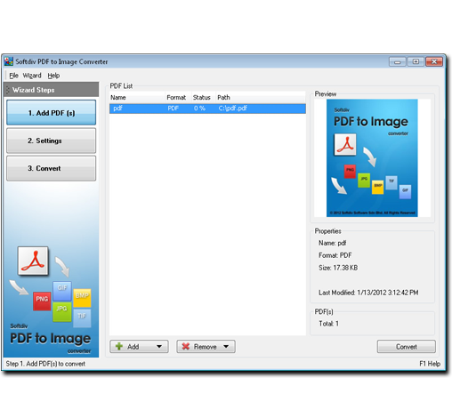 Softdiv PDF to Image Converter