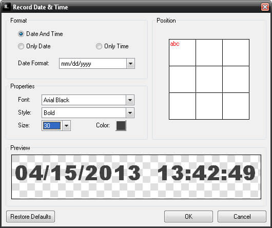 Date and Time Settings