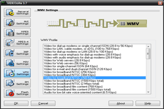 WMV Video Settings