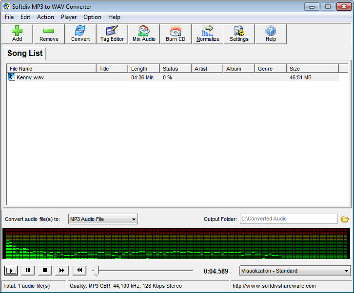 MP3-Player in Windows 7 in WAV konvertieren